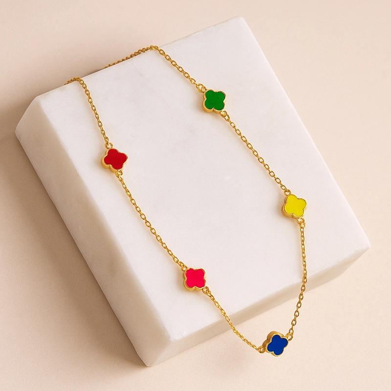 COLLAR TREBOL MULTICOLOR - 2