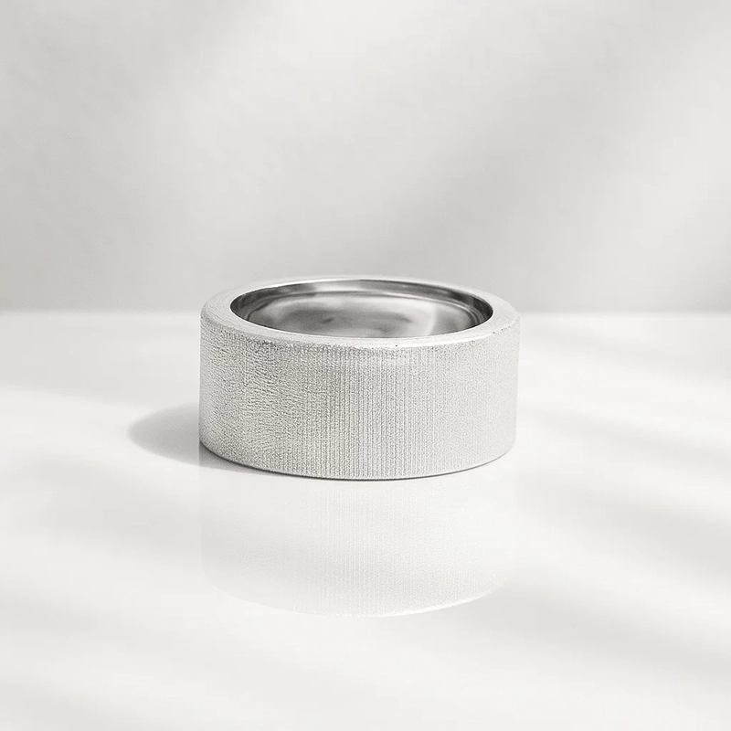 ANILLO TUBO PLATA SATINADA 14 - 2
