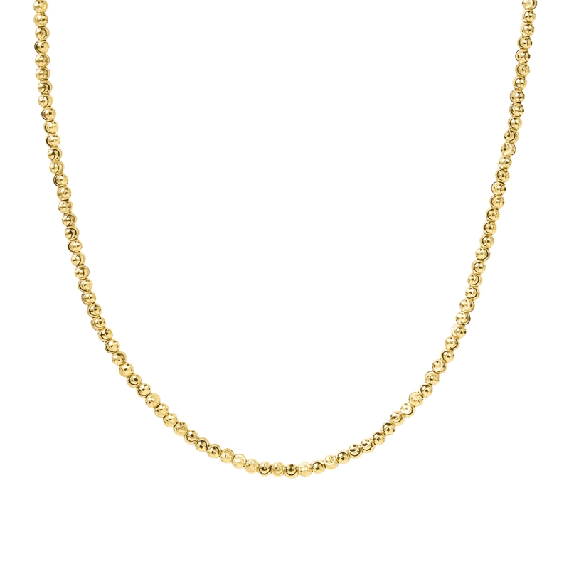 COLLAR DE ORO 18K BOLITA DIAMANTADA 42CM - 1