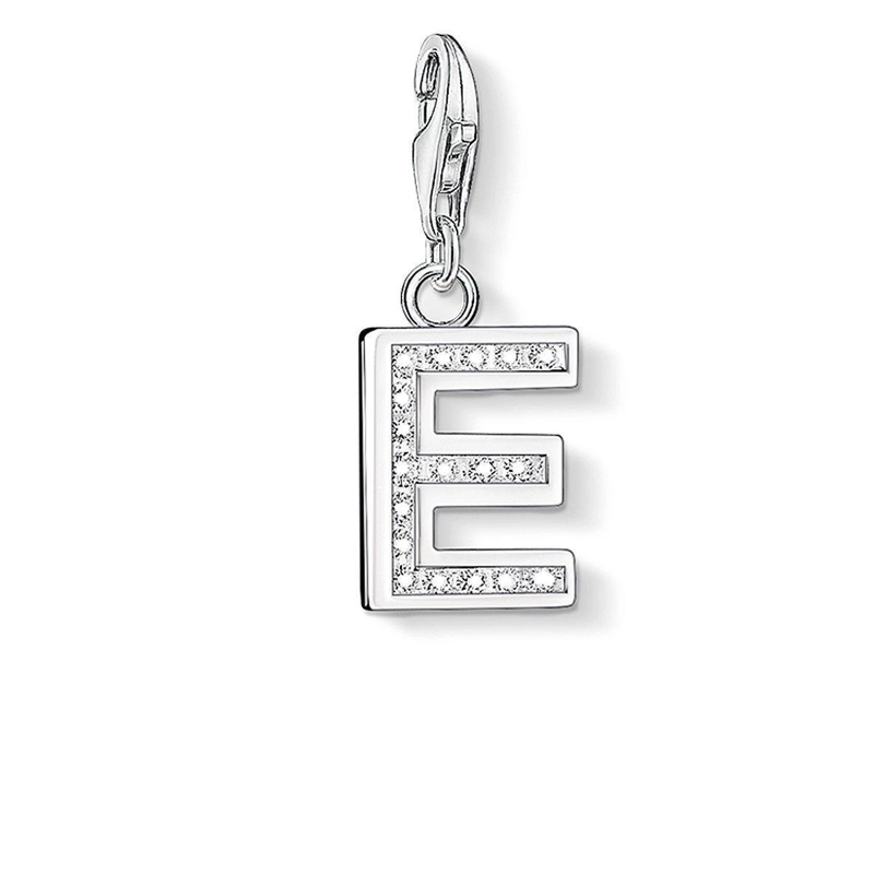 CHARM THOMAS SABO 227 LETRA E CON CIRCON - 1