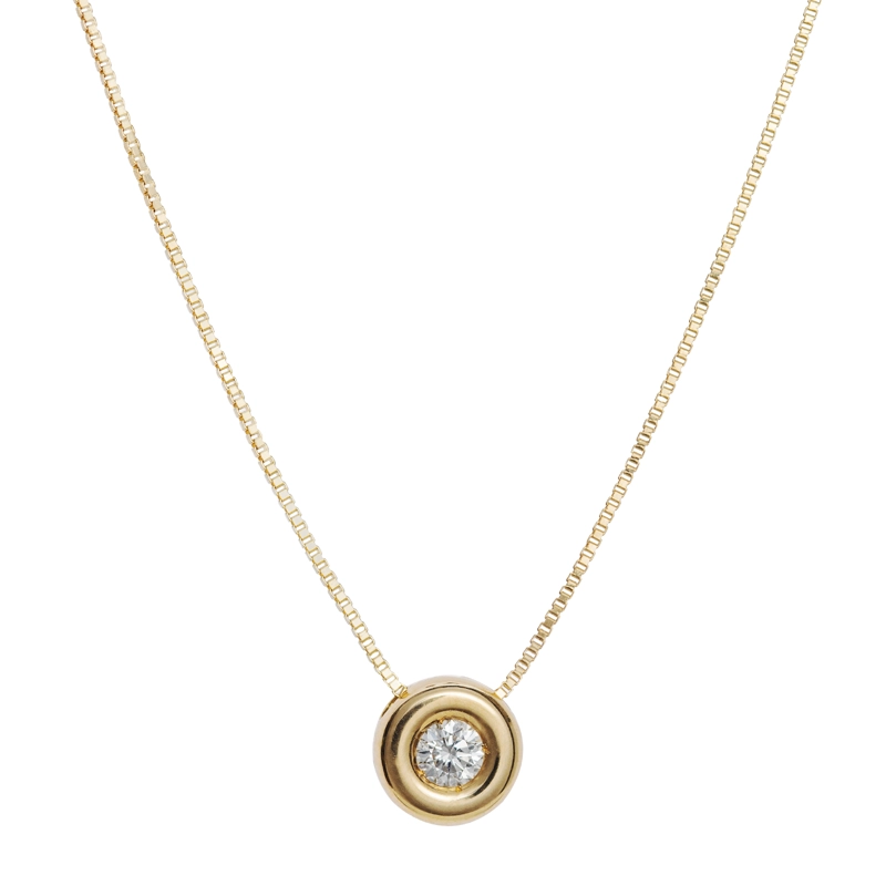 PUNTO DE LUZ ORO AMARILLO 18K DIAMANTE BISEL 0.10 CT - 1
