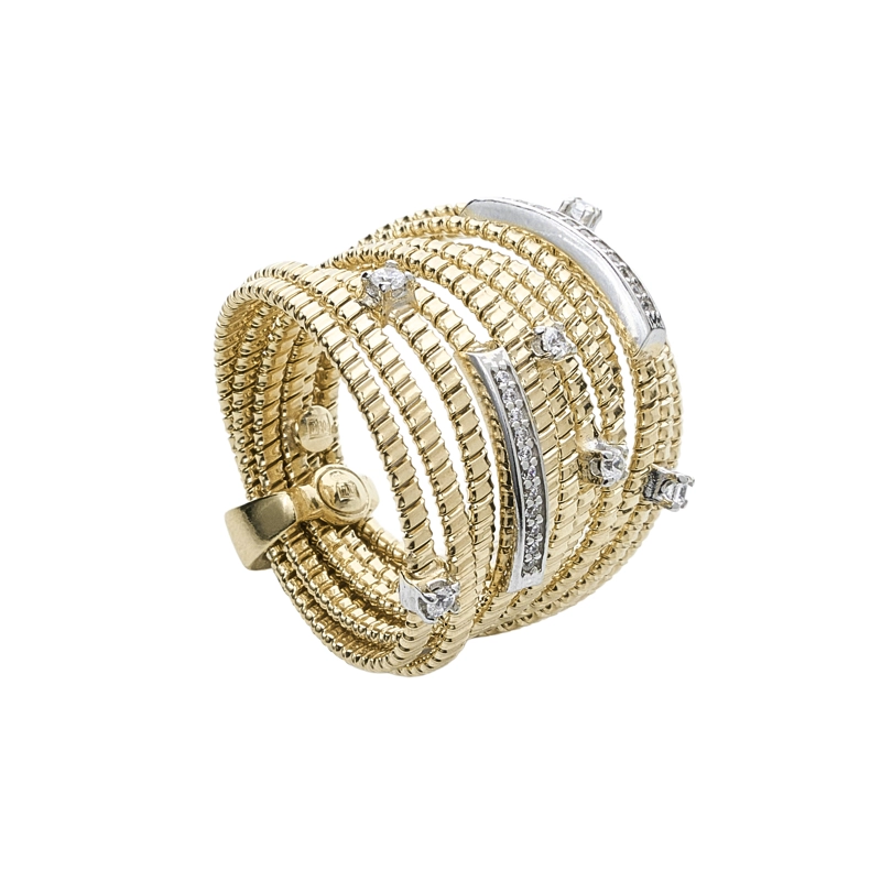 ANILLO PLATA VERMEIL TUBOGAS ESSENZA - 1