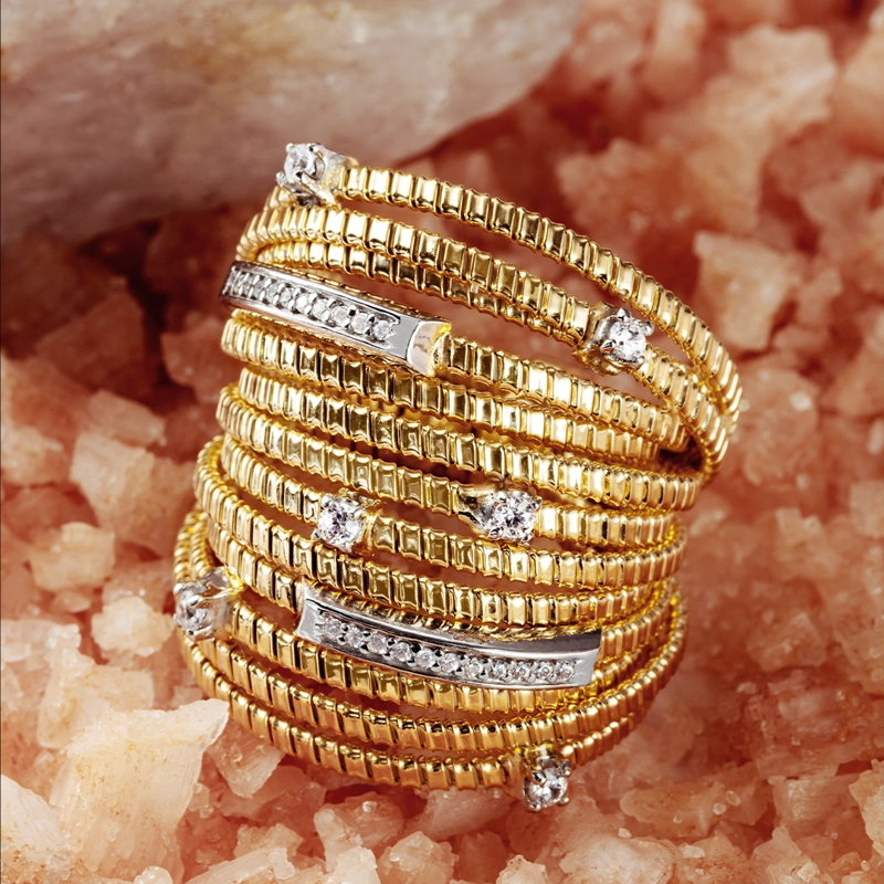 ANILLO PLATA VERMEIL TUBOGAS ESSENZA - 2