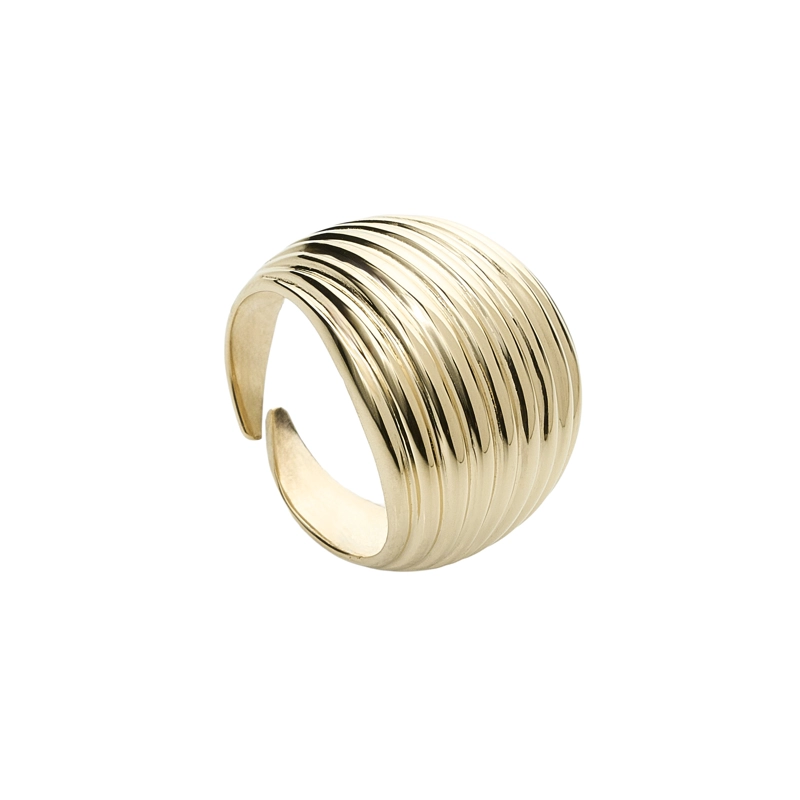 ANILLO BOMBE LINES PLATA VERMEIL ESSENZA - 1