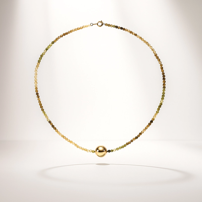 COLLAR TOPACIOS BOLA GOLD FILLED - 2