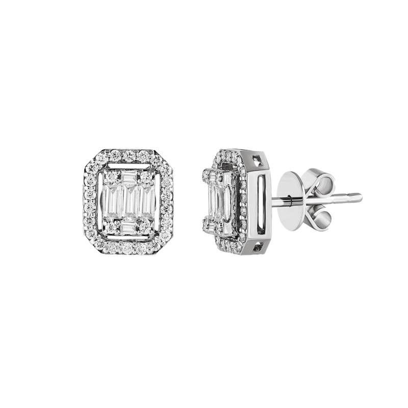 AROS ORO BLANCO SOPHIA CUADRADOS - 1