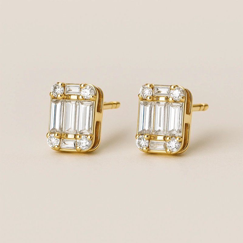 AROS BAGUETTE ORO AMARILLO - 2