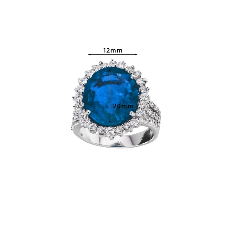 ANILLO AURORA ZAFIRO. TALLA 14. - 3