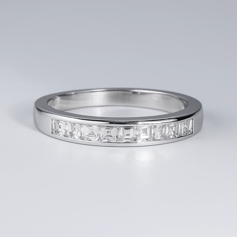 ANILLO MEDIO CINTILLO PLATINO TALLA 17 - 2