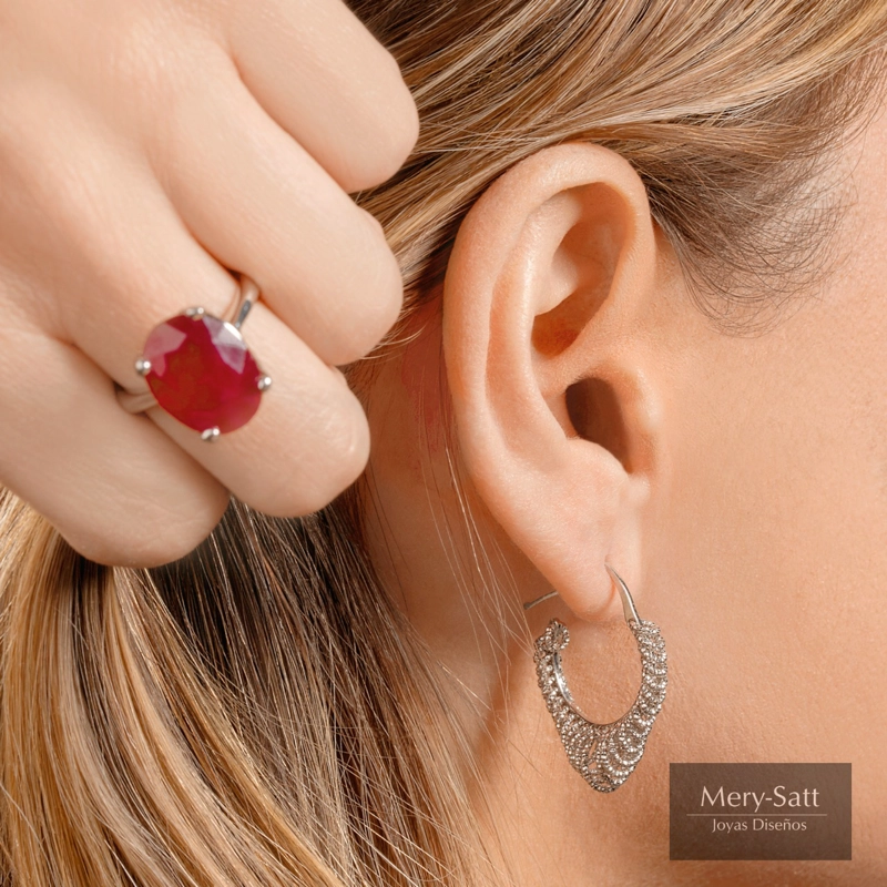 AROS DIAMANTADOS PLATA 925 - 3