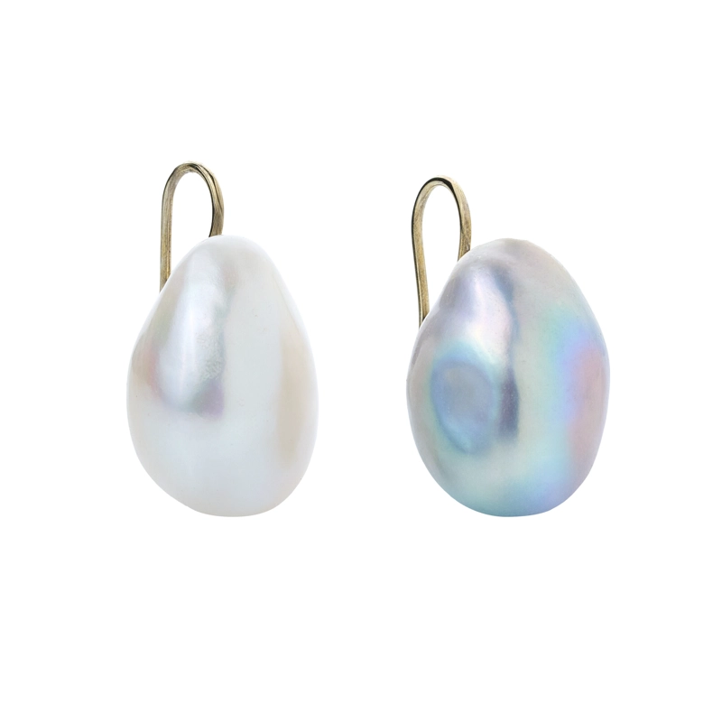 AROS GANCHO BARROCO GRIS/BLANCO PERLA VERMEIL - 1