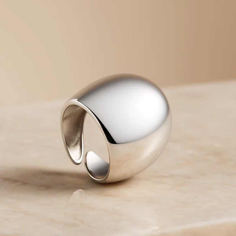ANILLO ANCHO PLATA ESSENZA - 2