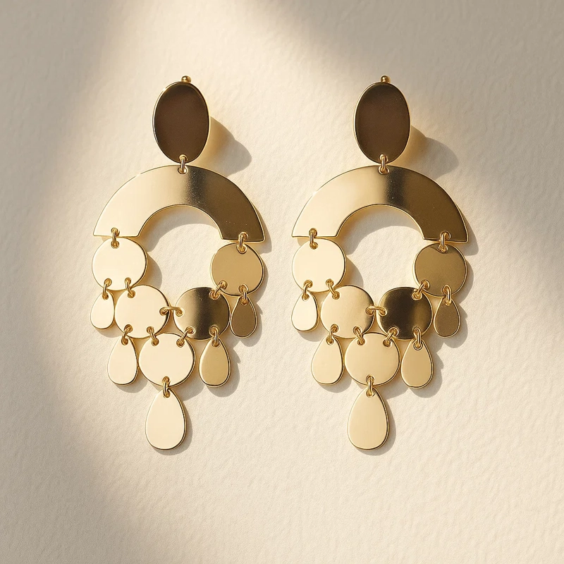 AROS GOTA CHANDELIER DORADO ELITE - 2
