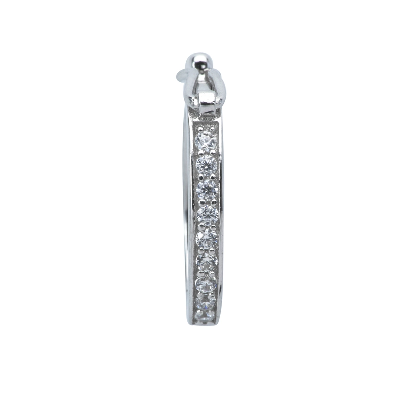 BROCHE CLIP PARA COLLAR DE PERLA LARGO PLATA - 2