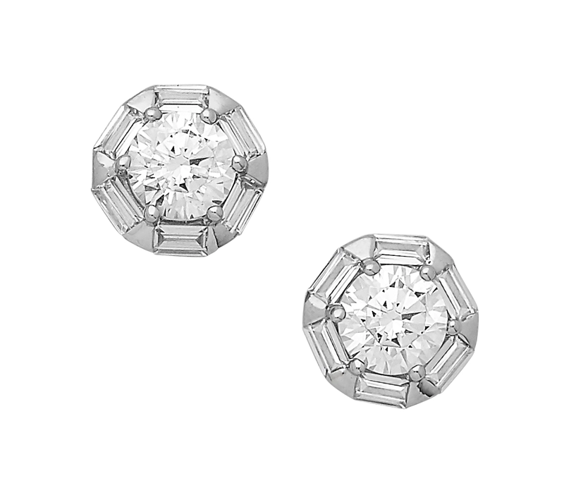 AROS HEXAGONO CZ BAGUETTES PLATA SR - 1