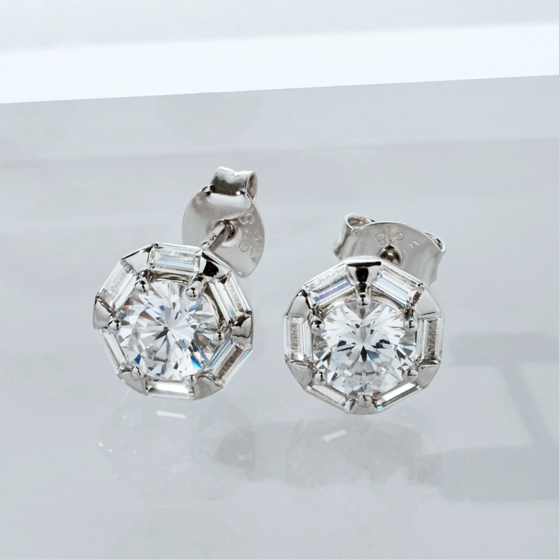 AROS HEXAGONO CZ BAGUETTES PLATA SR - 2