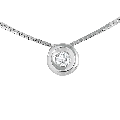 PUNTO DE LUZ ORO BLANCO 18K DIAMANTE BISEL 0.10CT - 1