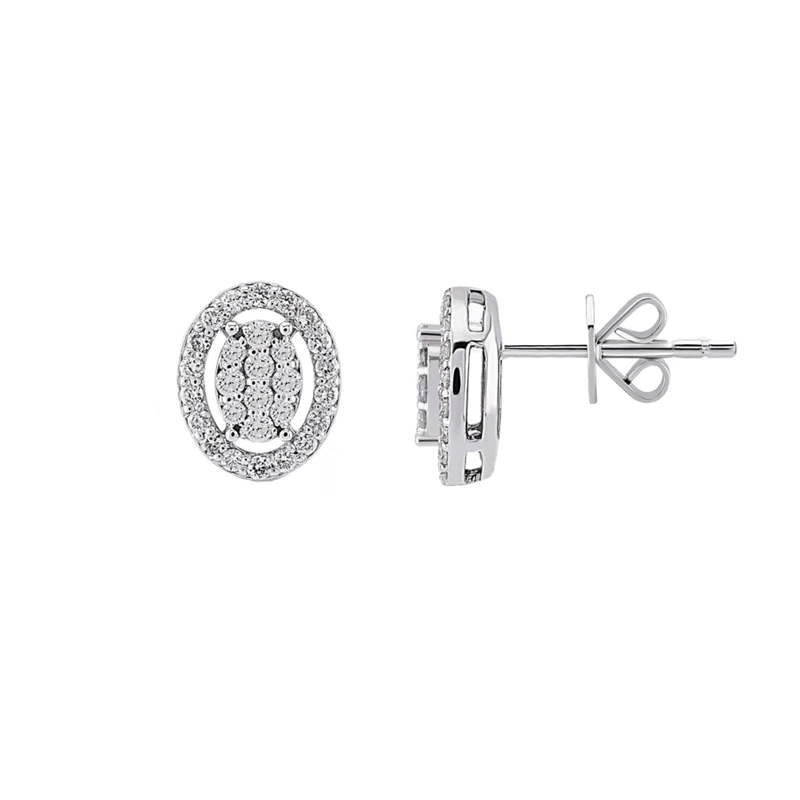AROS ORO SOPHIA OVALADOS 0.55CT BRILLANTES - 1