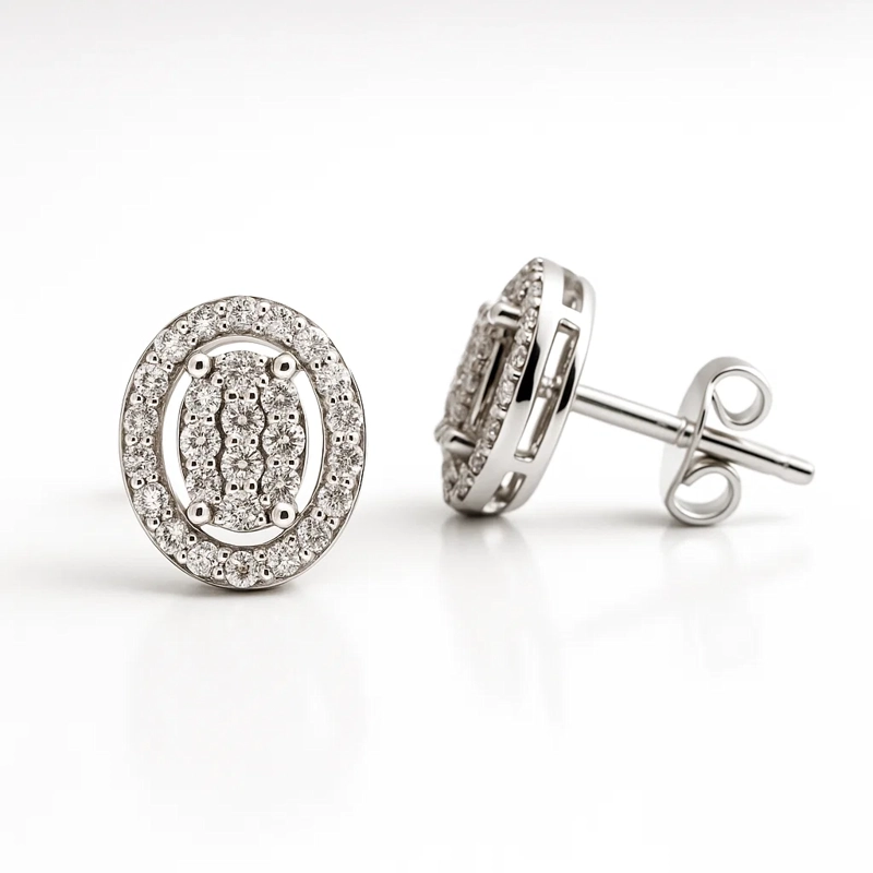 AROS ORO SOPHIA OVALADOS 0.55CT BRILLANTES - 2