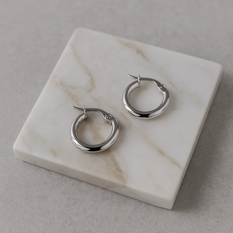 ARGOLLA ORO BLANCO 18K 1.5 CM - 2