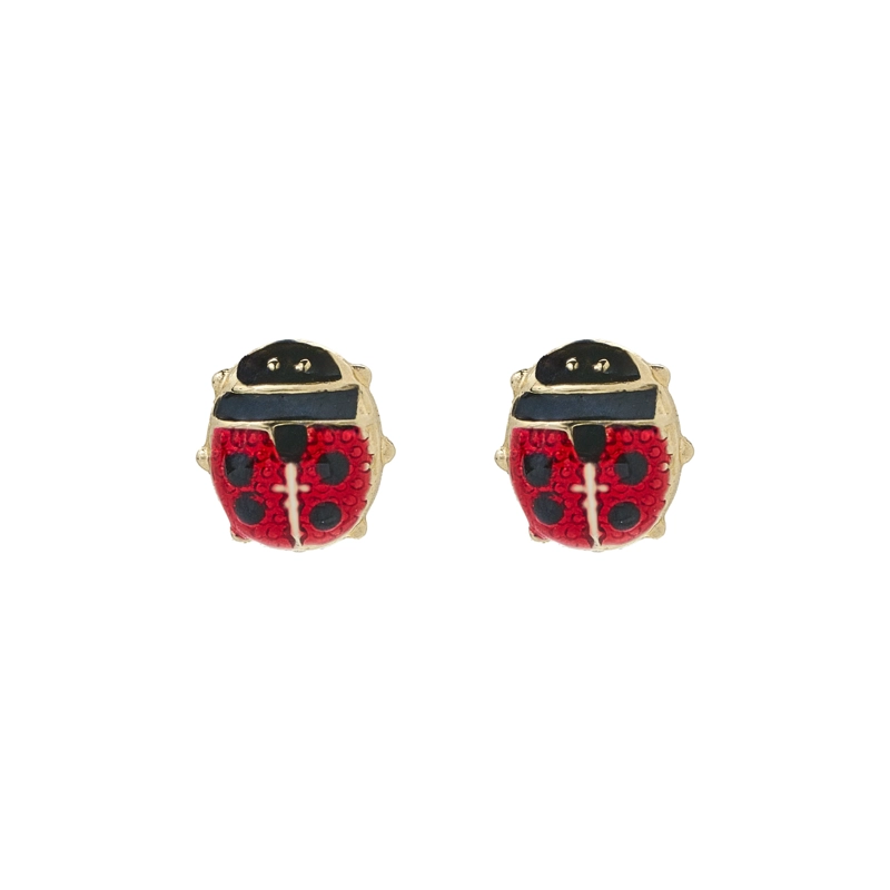 AROS CHINITA DE ORO Y ESMALTE. - 1