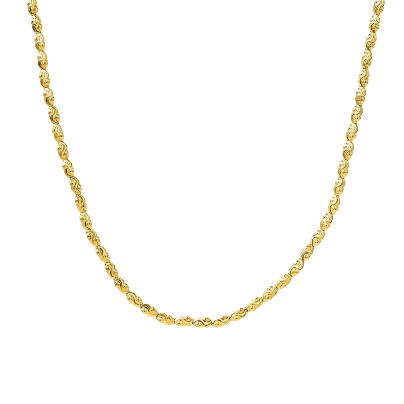 COLLAR DE ORO AMARILLO 18 KTS DIAMANTADO - 1
