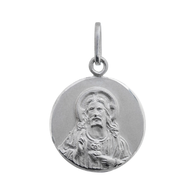 MEDALLA PLATA SAGRADO CORAZON 16MM - 1