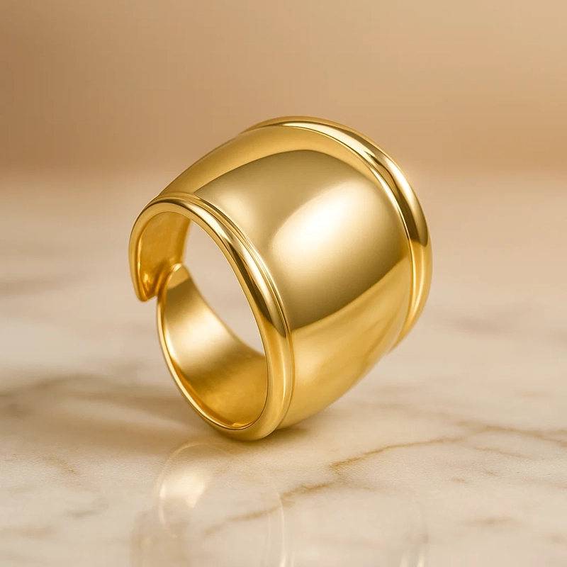 ANILLO ANCHO PLATA VERMEIL ESSENZA - 2