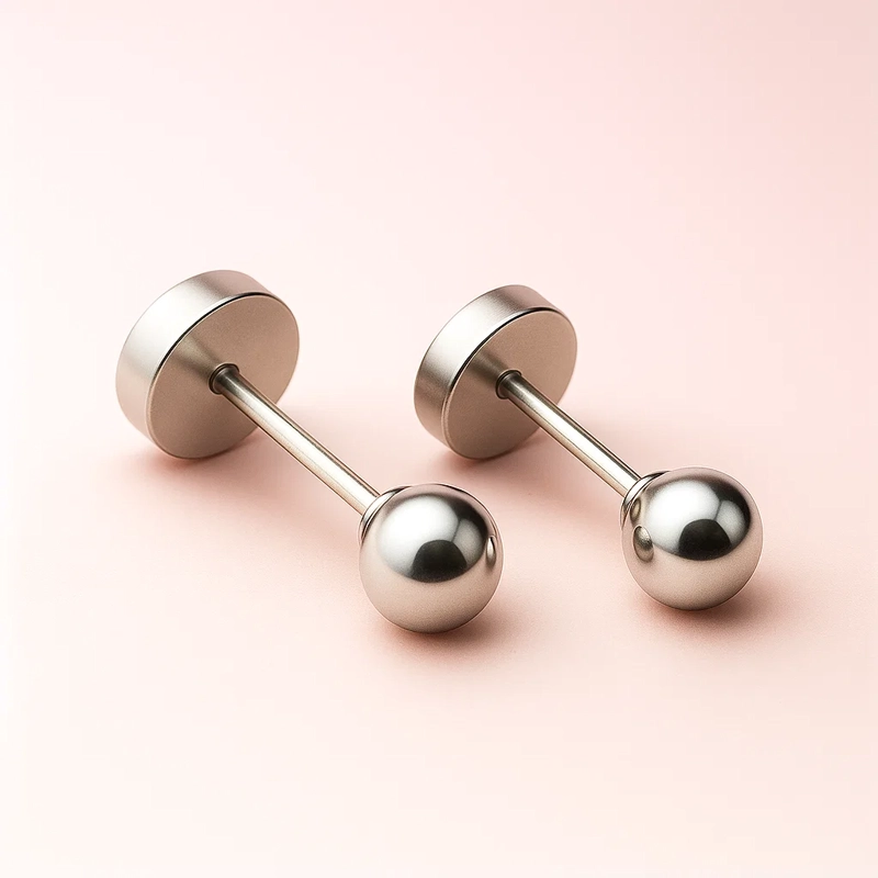 AROS BOLITA ORO BLANCO 18 KT RECIEN NACIDA - 2