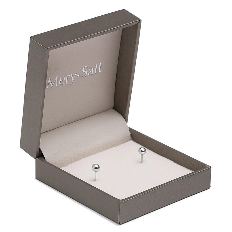 AROS BOLITA ORO BLANCO 18 KT RECIEN NACIDA - 3