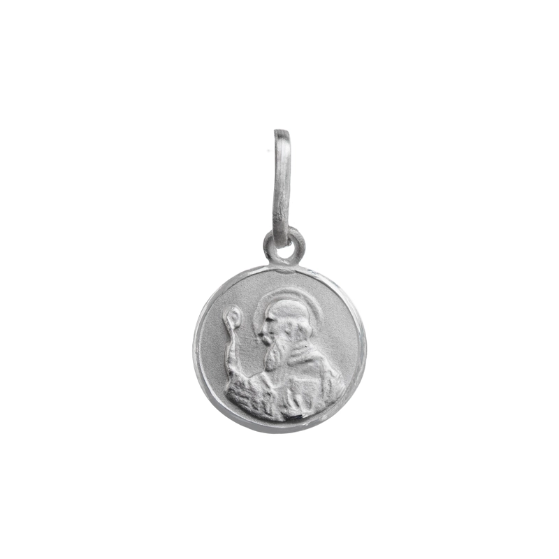 MEDALLA PLATA SAN BENITO 10MM - 1