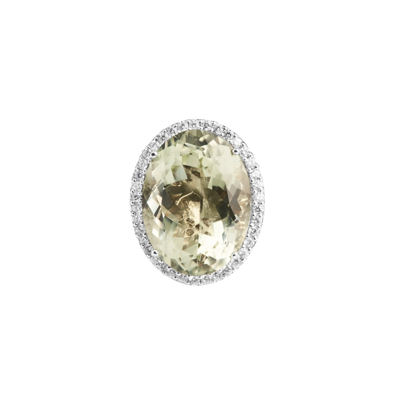 ANILLO AMATISTA VERDE CON HALO DE CIRCONES #14 - 3