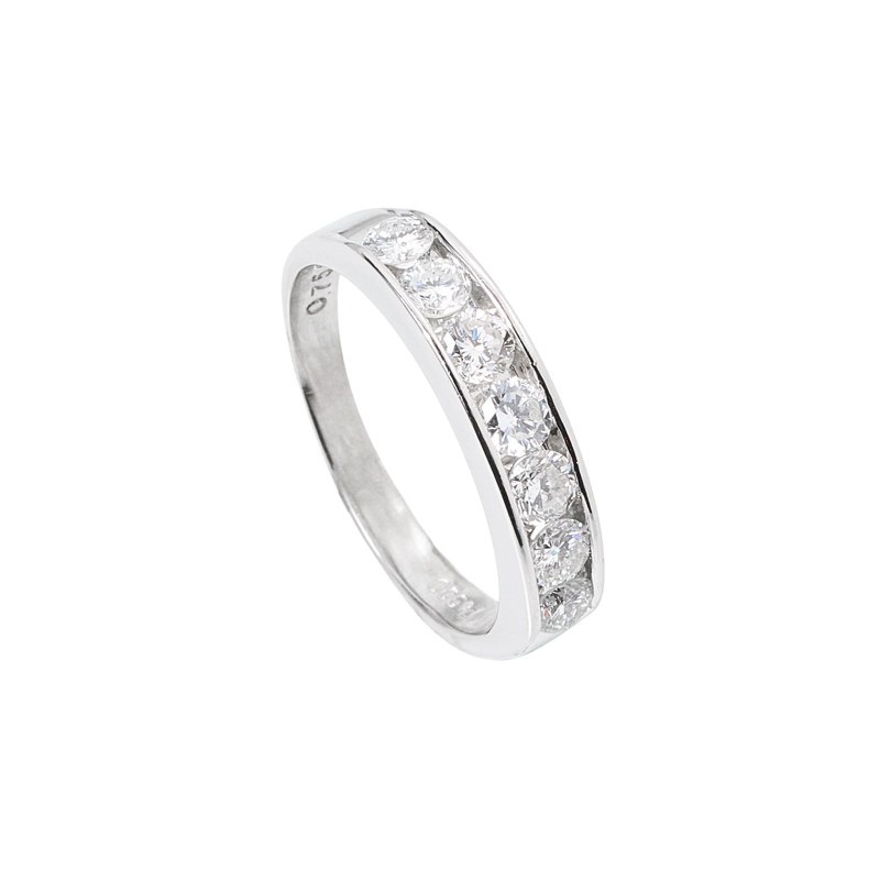 ANILLO MEDIO CINTILLO PLATINO TALLA 19 - 1