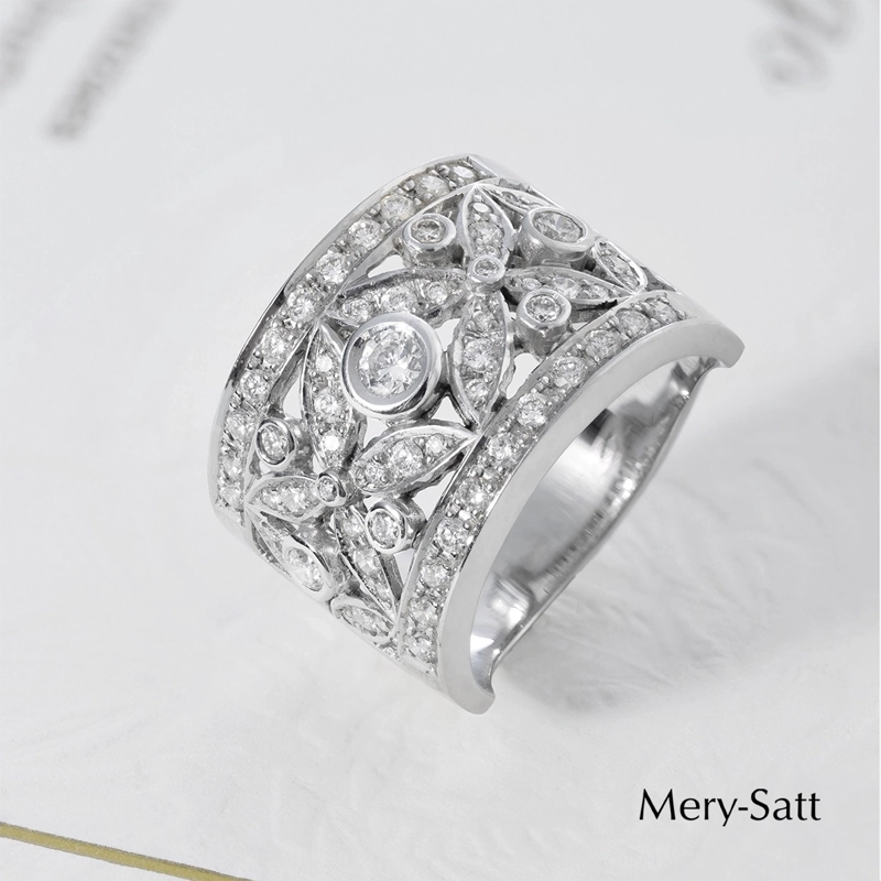 ANILLO ORO BLANCO 18K - LE CHÈVREFEUILLE #15 - 2