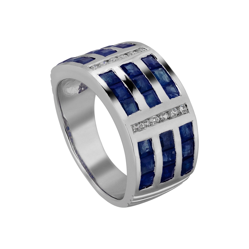 ANILLO BLOOM ZAFIRO AZUL #12 - 1