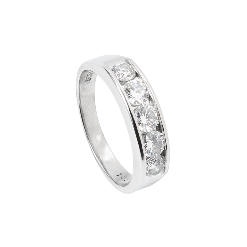 ANILLO MEDIO CINTILLO 1 QUILATE TALLA 14 - 1