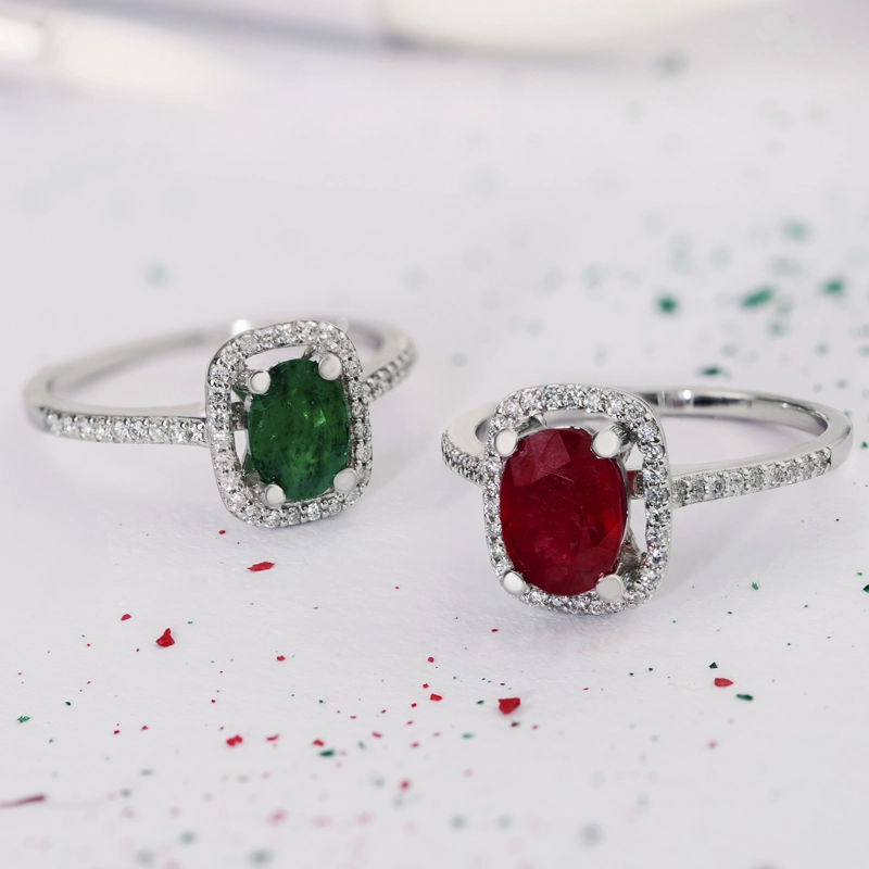 ANILLO ESMERALDA Y DIAMANTE N13 - 3