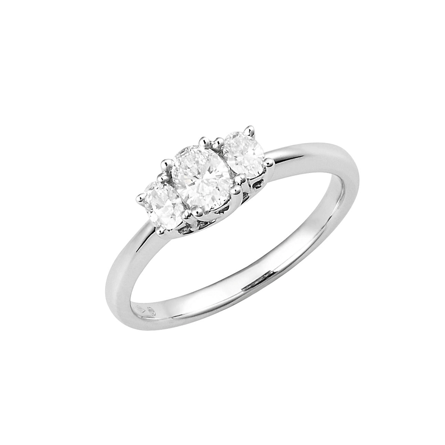 ANILLO TRICILLO ORO BLANCO #12 - 1