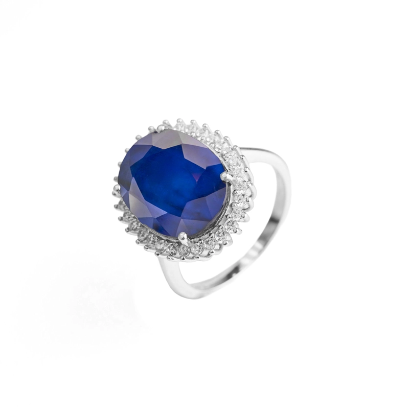 ANILLO ZAFIRO NATURAL LADY DI #15 - 1