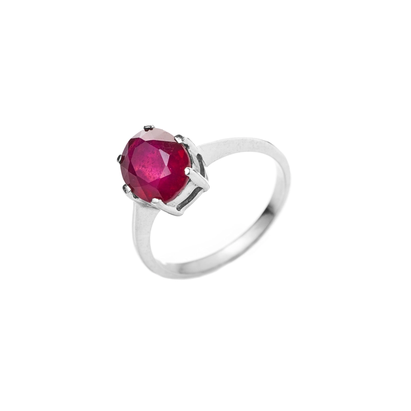 ANILLO DE RUBI NATURAL EN 6 GRIFAS #16 - 1