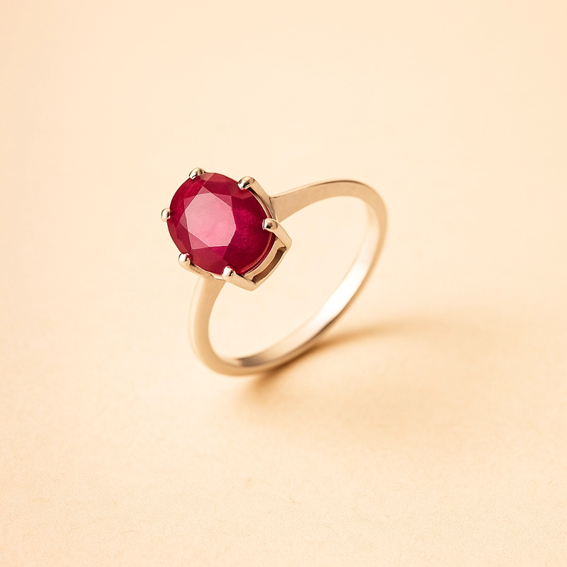 ANILLO DE RUBI NATURAL EN 6 GRIFAS #16 - 2