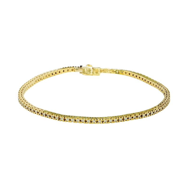 PULSERA TENNIS ORO AMARILLO Y BRILLANTES 0.86CT - 1