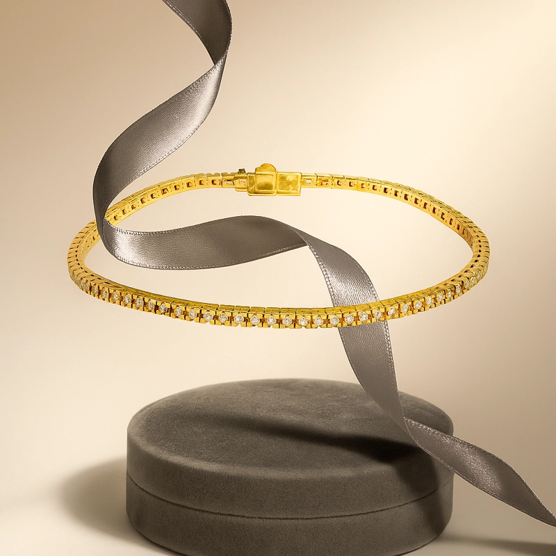 PULSERA TENNIS ORO AMARILLO Y BRILLANTES 0.86CT - 3