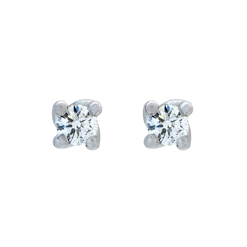 AROS BRILLANTES ORO BLANCO 0.18 KT - 1
