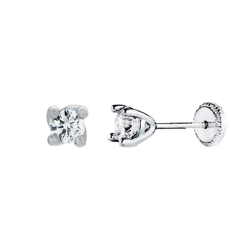 AROS BRILLANTES ORO BLANCO 0.18 KT - 3