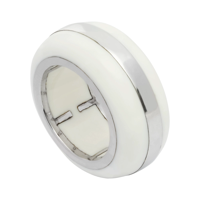ANILLO TUBO ESMALTE BLANCO BOMBE #16 - 1