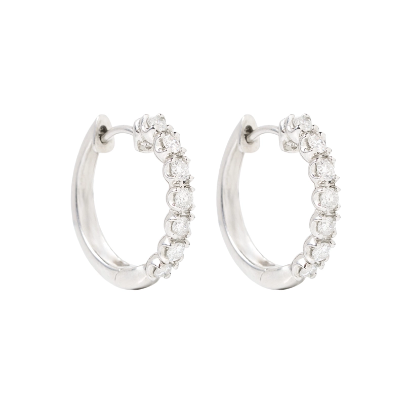 ARGOLLAS DE PLATINO CON DIAMANTES. - 1