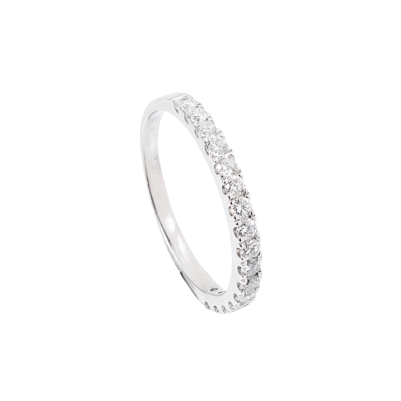 ANILLO MEDIO CINTILLO CON BRILLANTES TALLA  14 - 1