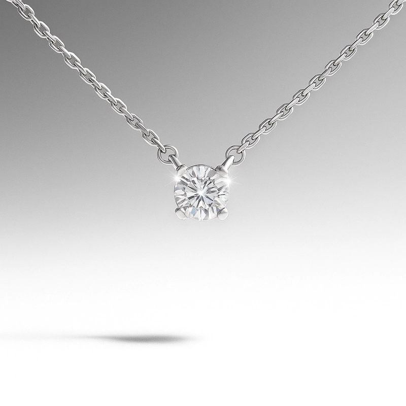 PUNTO DE LUZ GRIFAS ORO BLANCO 18K DIAMANTE 30PTS - 2