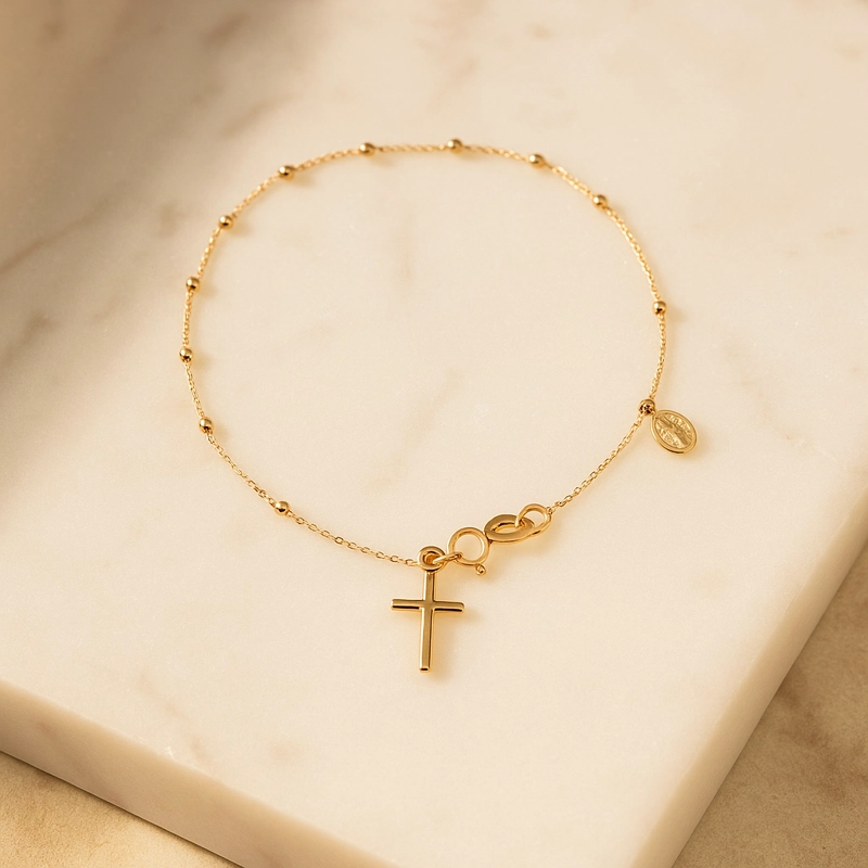 PULSERAS DE ORO 18 KILATES DENARIO - 2